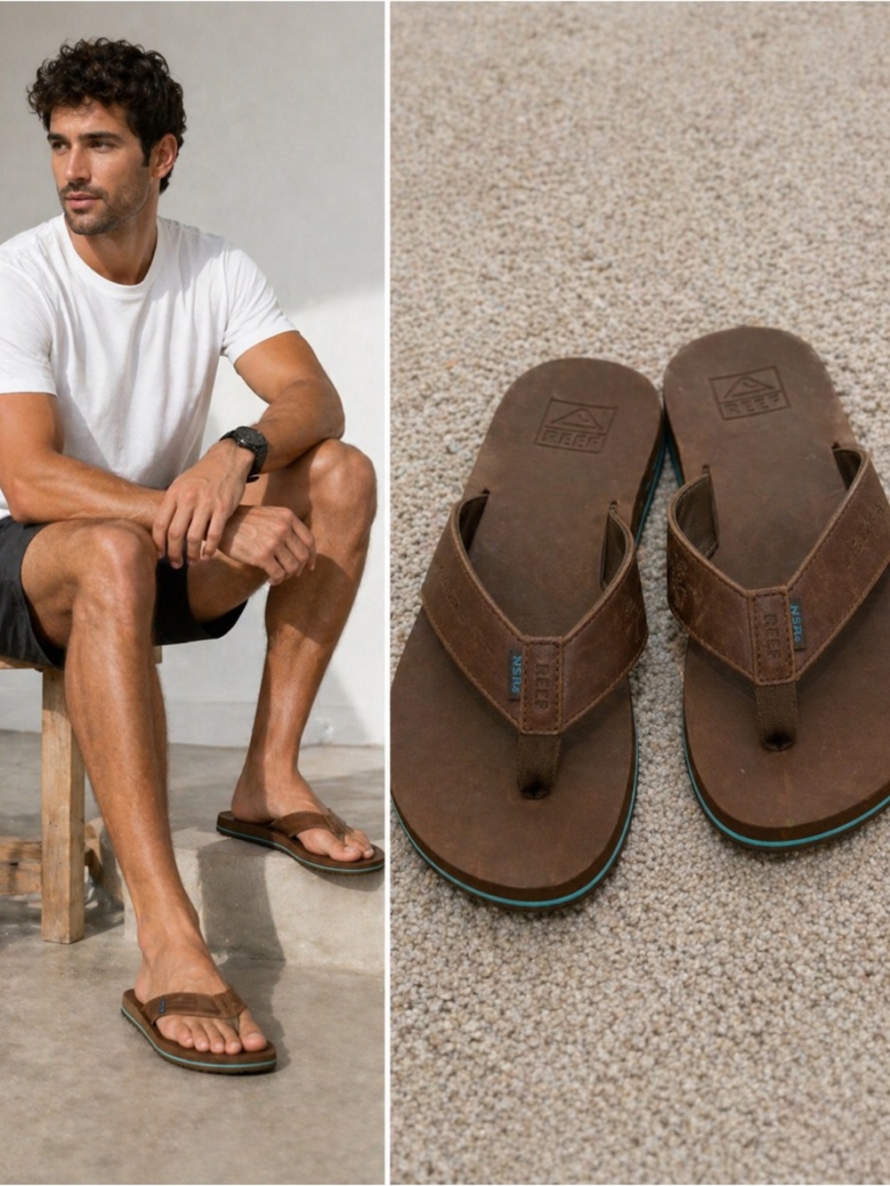 Kenny Chesney No Shoes Reef Sandals Anatomic Contouring Leather Relaxed Beach 10